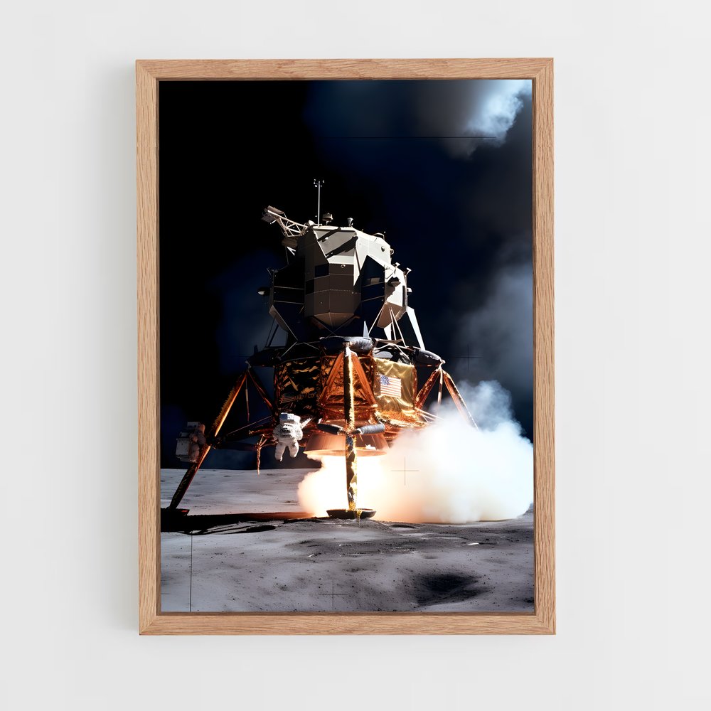 Poster L'Aube Lunaire – affiche Missions spatiales (vue 4)